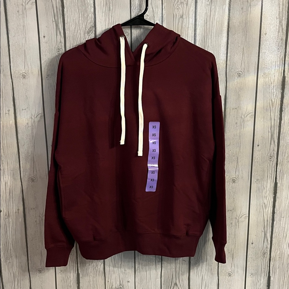 NWT Women’s BUFFALO Burgundy David Bitton Hoodie Sweater Size XS